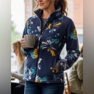 Columbia Benton Springs II Floral Fleece Full Zip Jacket Girls Size Large 14/16